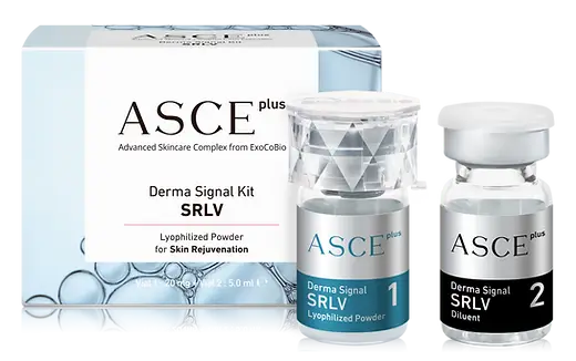 ASCE Plus Derma Signal Kit, an advanced exosome skin booster for rejuvenation available at AS3 Medical Spa.