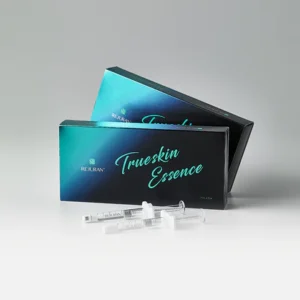 Rejuran Trueskin Essence packaging and syringes, a collagen-boosting skin booster available at AS3 Medical Spa.