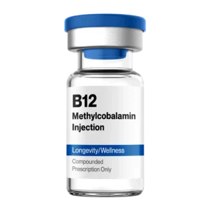 Vitamin B12 methylcobalamin injection vial for energy and wellness at AS3 Medical Spa.