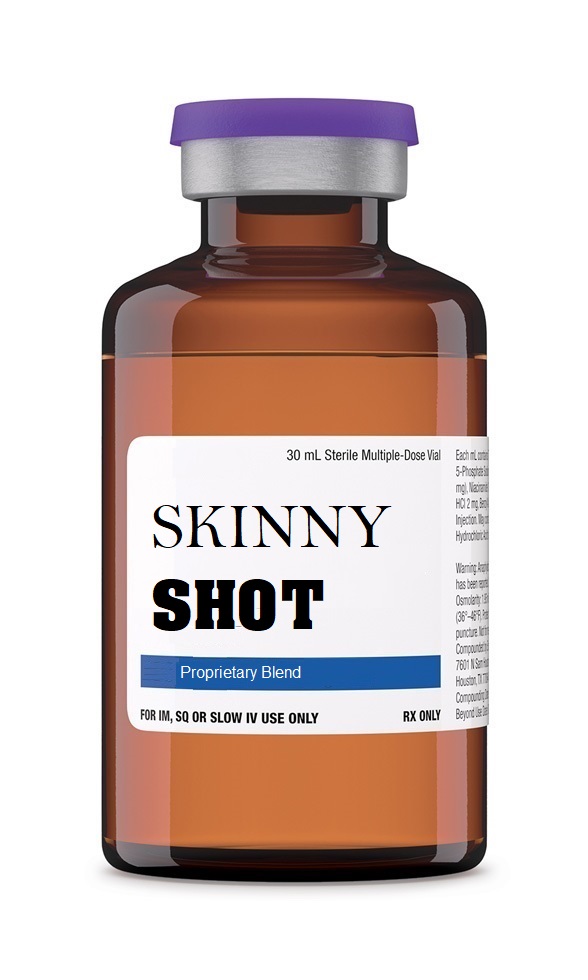 Skinny Shot injection vial for weight loss and wellness offered at AS3 Medical Spa.