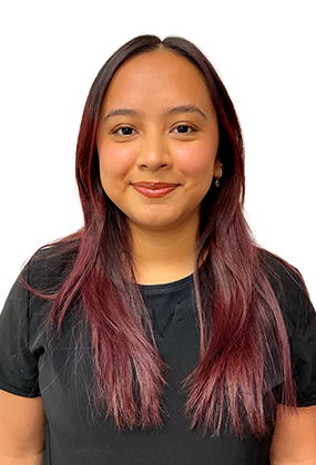 Brenda Camargo, front office staff at AS3 Medical Spa, smiling in a black top.